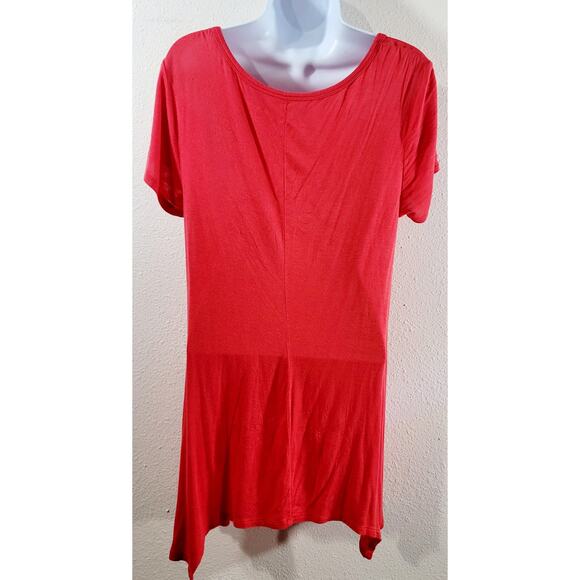 Workshop Andrea Jovine Orange Asymmetrical Hem Top Large Lightweight Soft Flowy - Picture 3 of 5